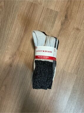 NWT Lucky brand ladies super soft boot socks 6 piece set